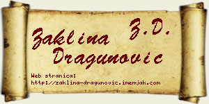 Žaklina Dragunović vizit kartica